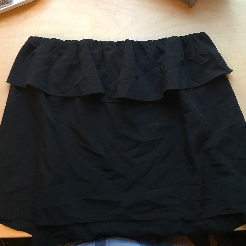 Free people strapless flowy ruffle top