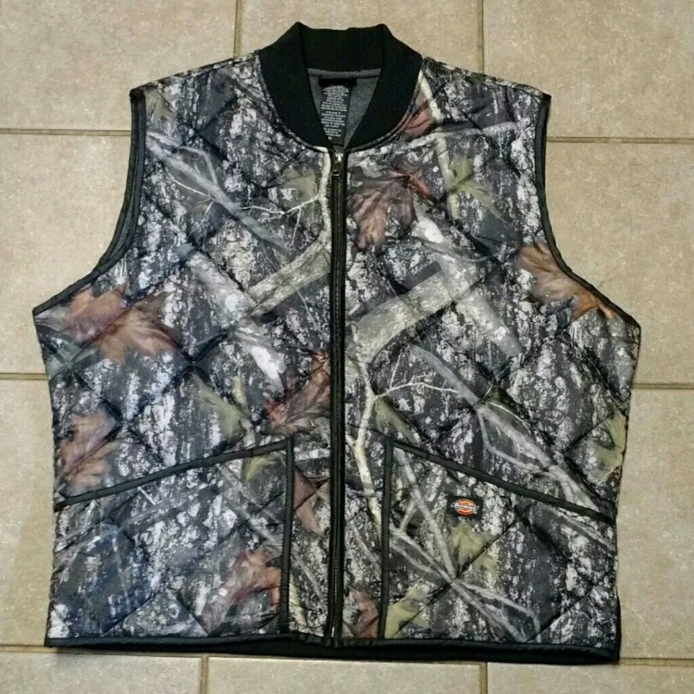 Dickies Quilted camo camoflauge vest XL Excellent!