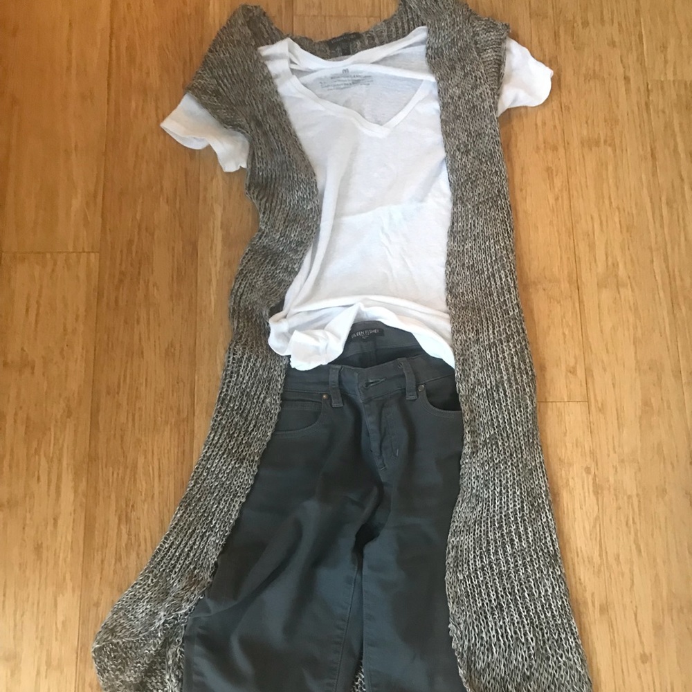 Eileen Fisher Linen Knit Long Vest