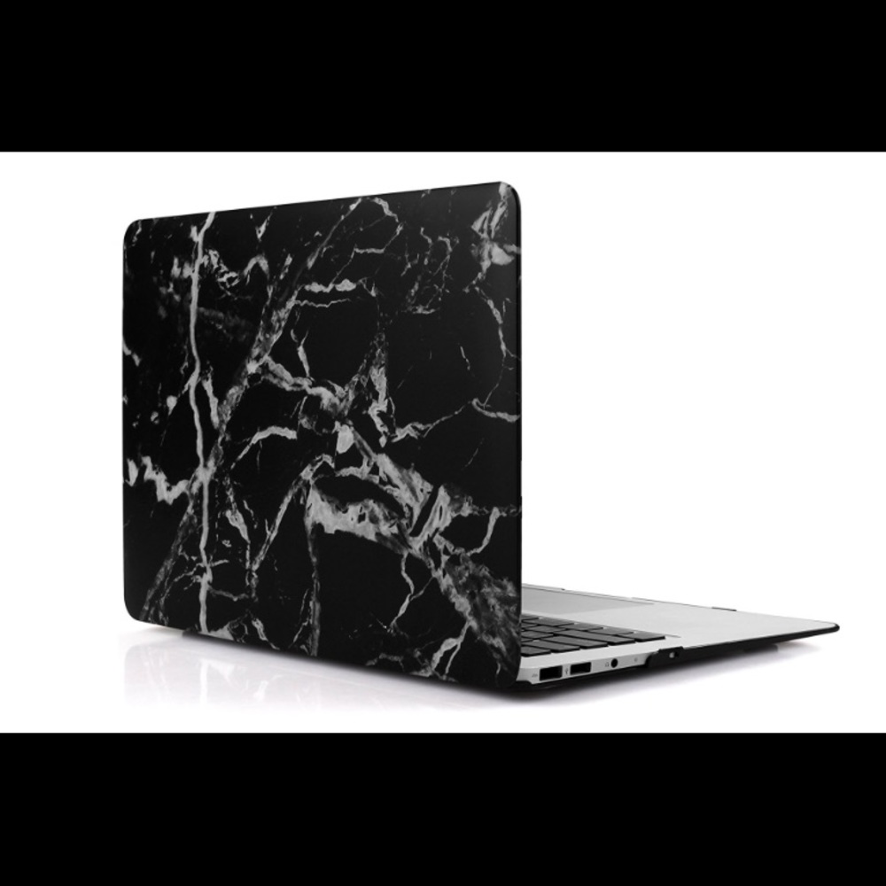 Macbook Air 11" Matte Black Marble Case - New