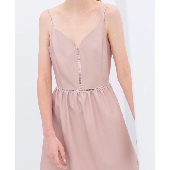 Zara | Dresses | Pink Faux Leather Zara Dress | Poshmark