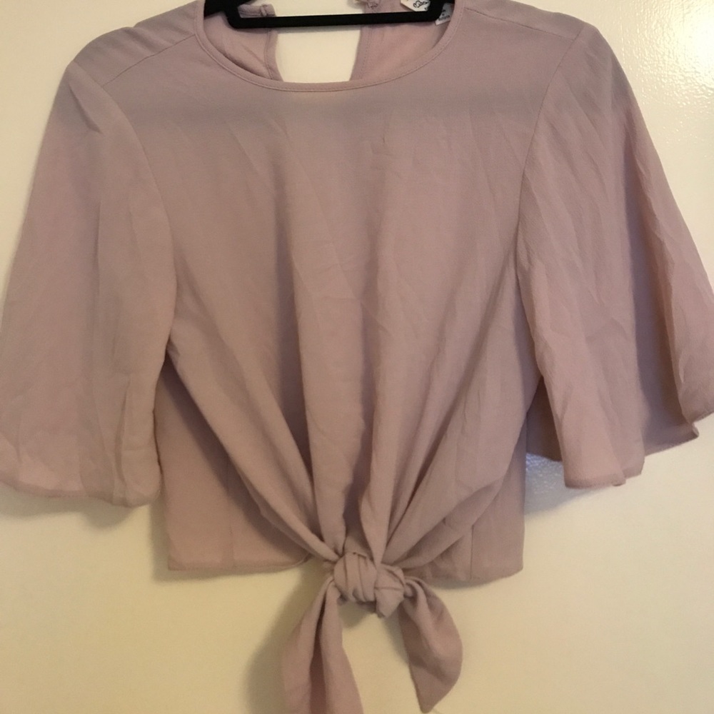 Tie front tee