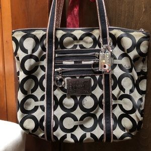 Coach Limited Edition Poppy Logo Leather Tote