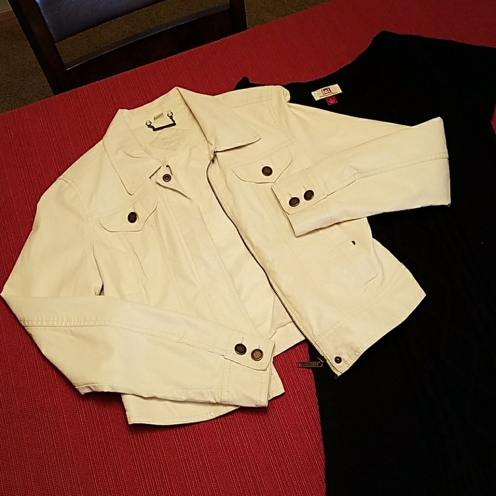 White leatherette jacket