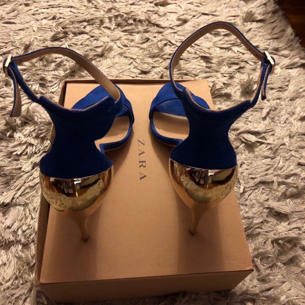 Zara Suede Strap Heels - Picture 2 of 5