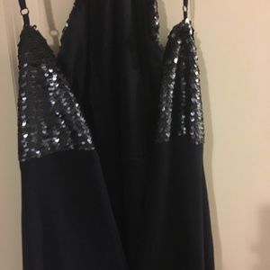 Navy full length gown