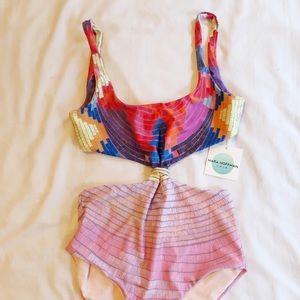 Mara Hoffman Knot Front Cut Out 1-piece - NEW!