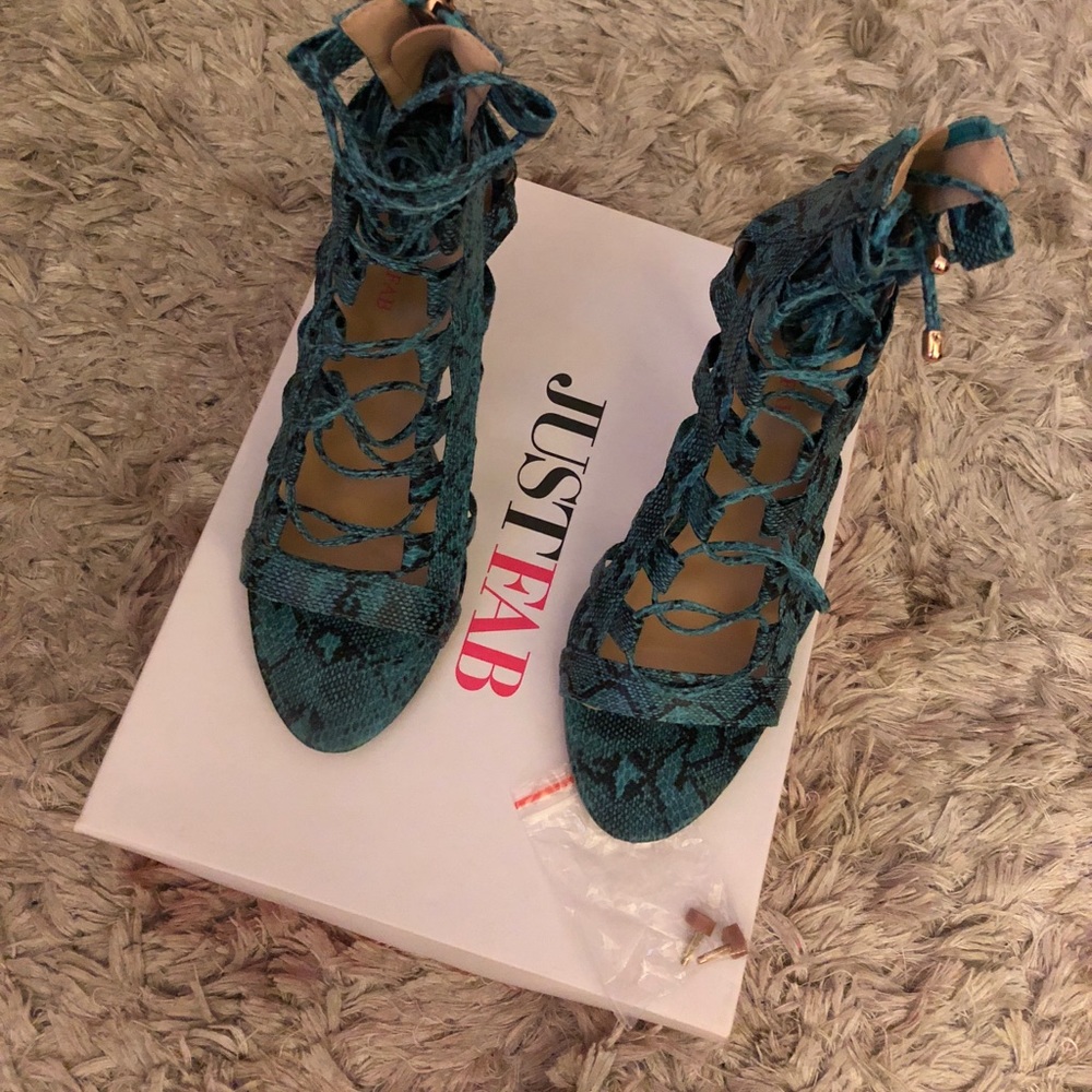 Just Fab Lace-up Heels