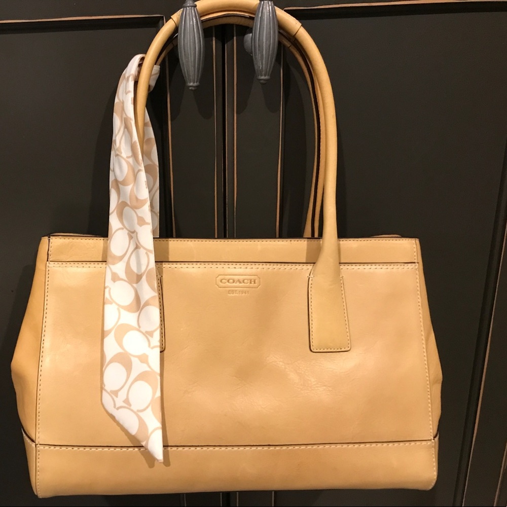 NWT Coach natural leather handbag - Picture 2 of 8