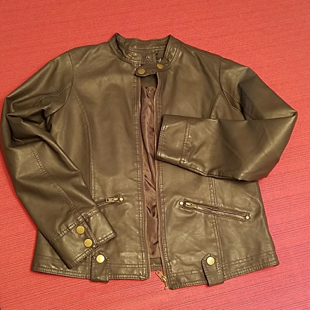 Brown leatherette jacket
