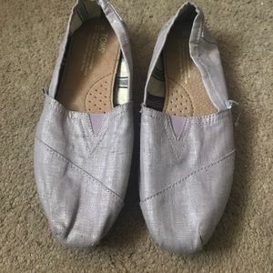 Never worn purple sparkle TOMS