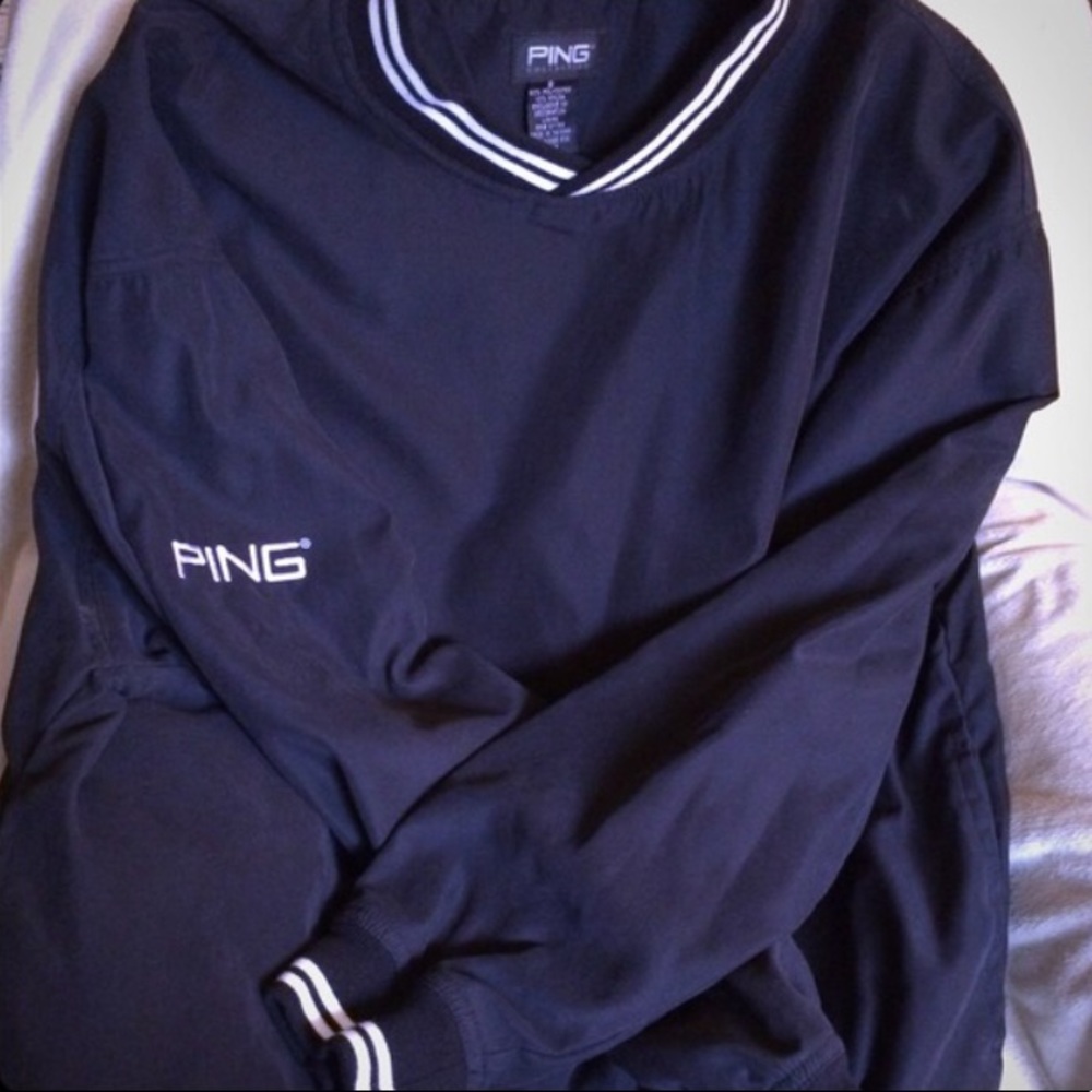 Ping golf black pullover. Size Small