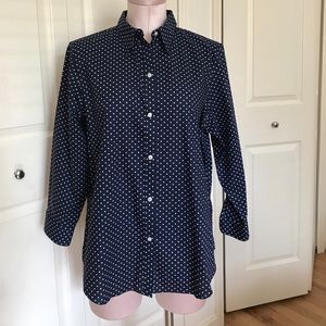 Ralph Lauren polka dot button down (L)