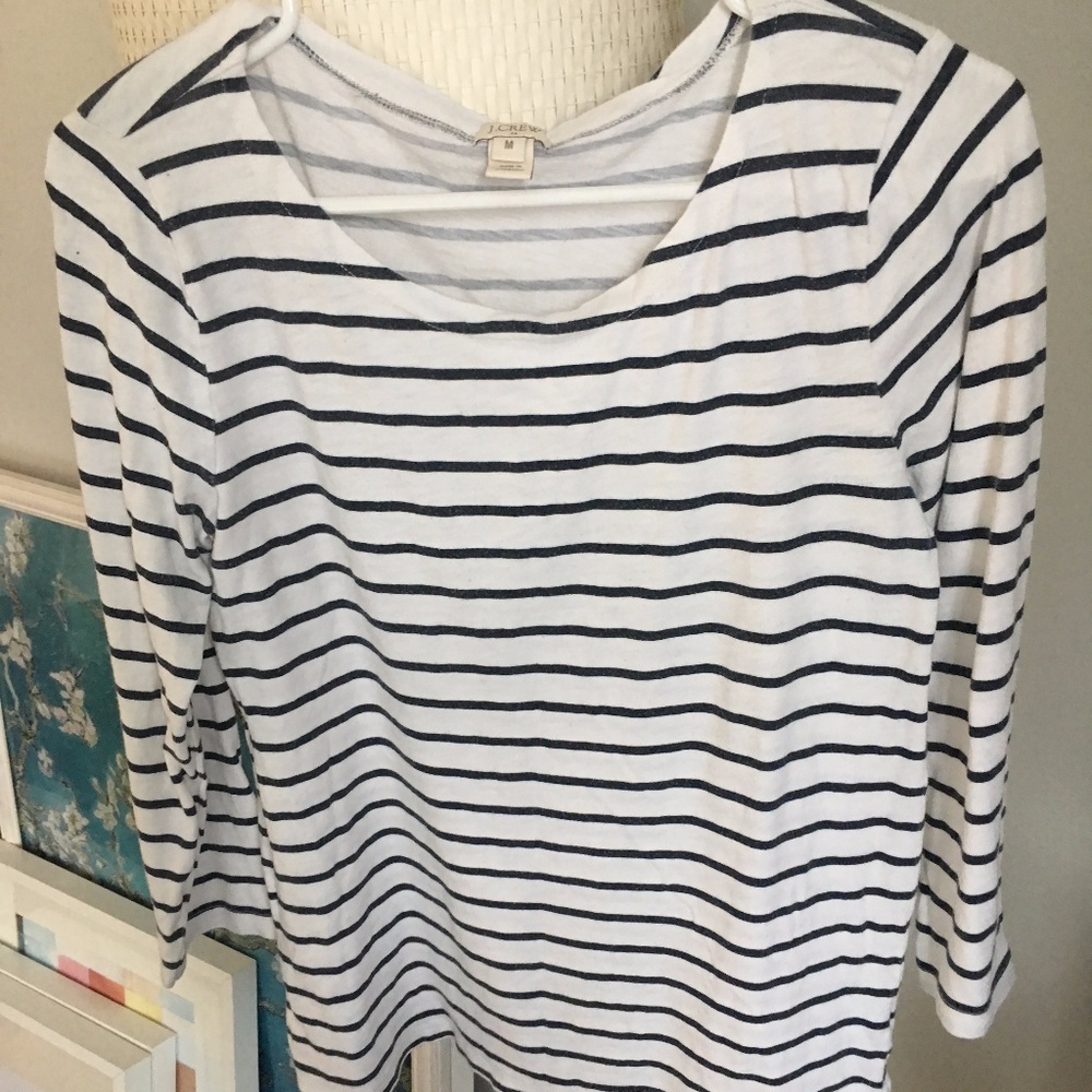J.Crew 3/4 Sleeve Stripe Shirt