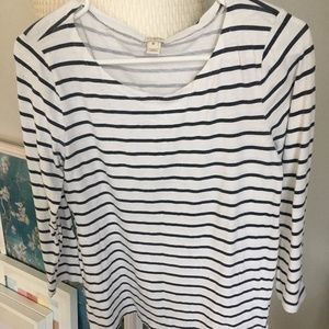 J.Crew 3/4 Sleeve Stripe Shirt
