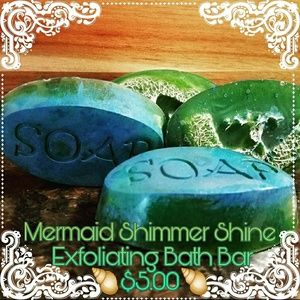 Mermaid Shimmer Shine Exfoliating Bath Bar