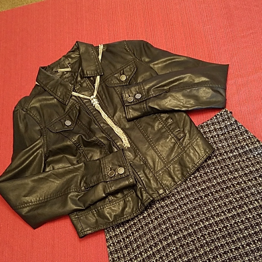 Black leatherette jacket