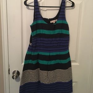 Blue Striped Ann Taylor Loft Dress