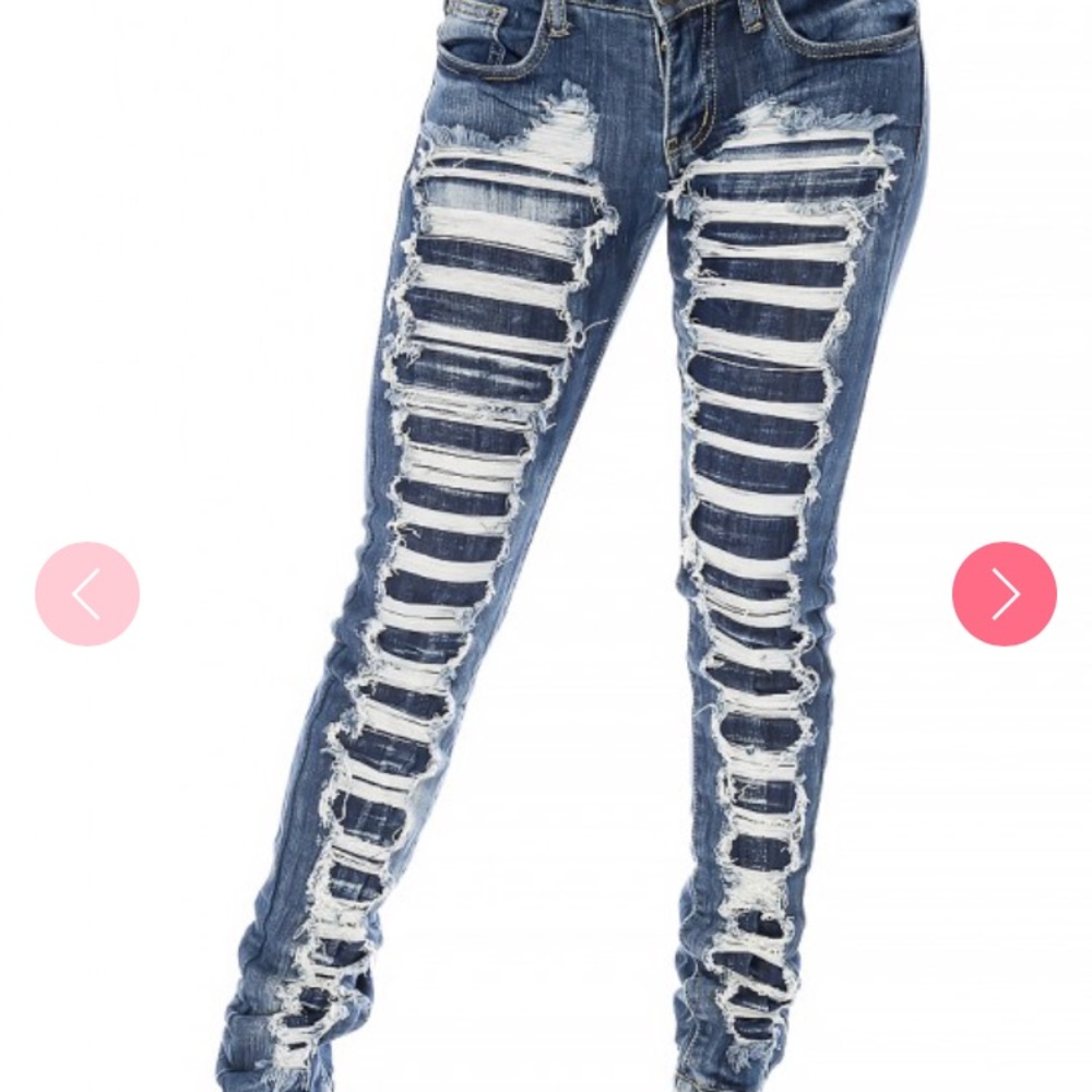 Distressed jeans