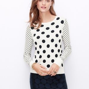 《ann taylor》 polka dot sweater