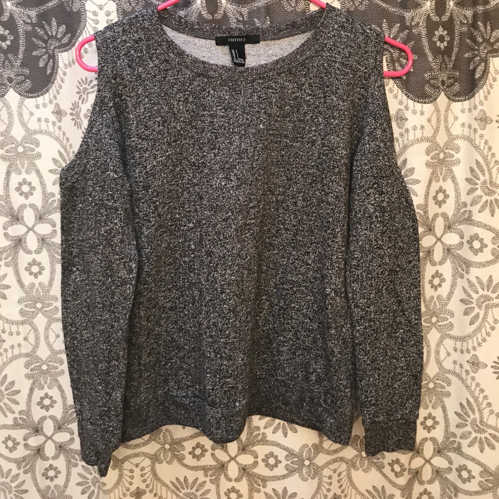 Forever 21 Cold shoulder lightweight sweater