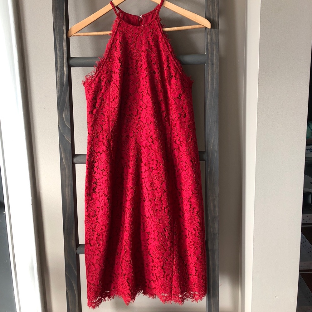 Loft Lace Halter Dress, size 2