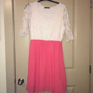 Fashion to Figure White and Pink Dress