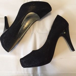 Maurices Black Shimmer Heels