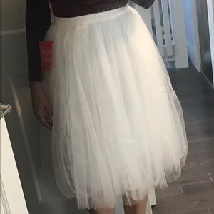White Tulle Skirt
