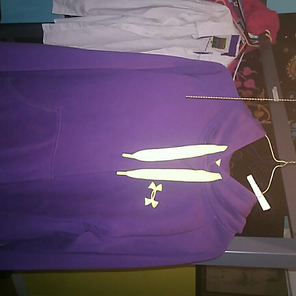 Purple under armour hoodie