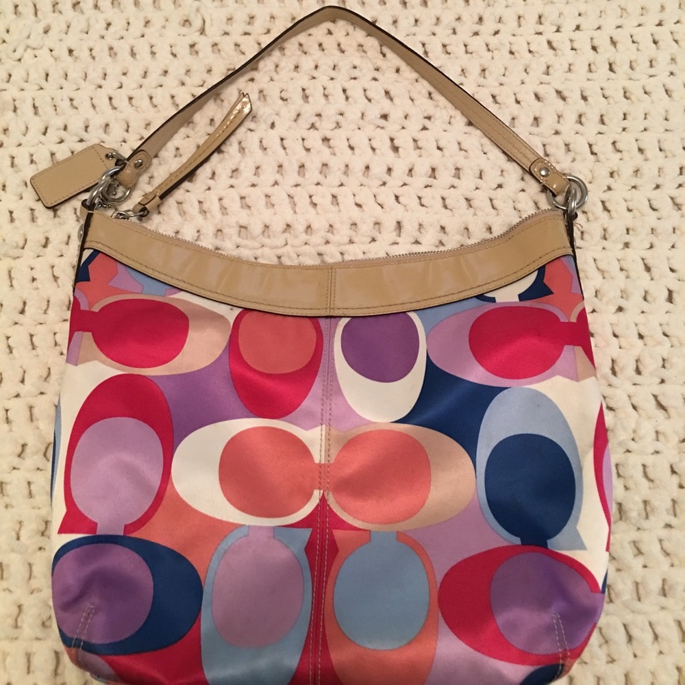 Multi colored Coach Purse