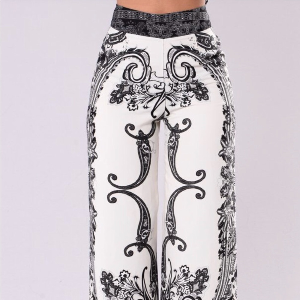 Black/White Palazzo Pants