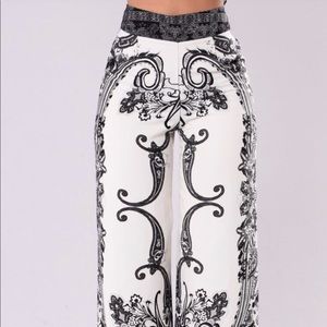 Black/White Palazzo Pants