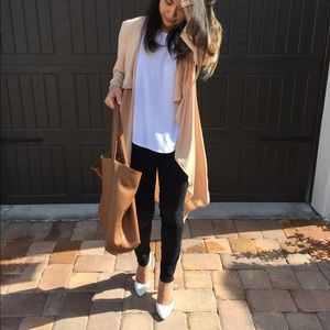 Draped duster jacket