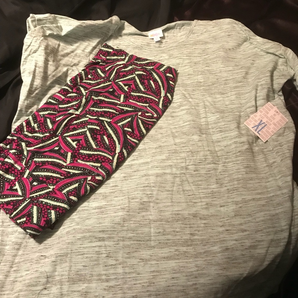 Lula Roe Irma and legging outfit