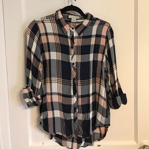 Madison & Monroe Plaid Shirt L