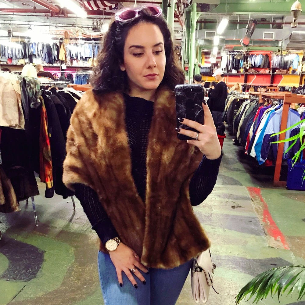 Vintage Blonde Mink Shawl