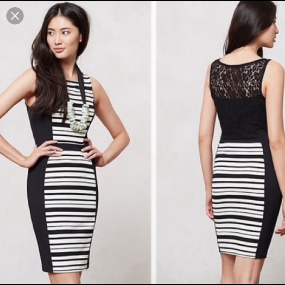 Weston Wear spliced pencil dress small Anthro