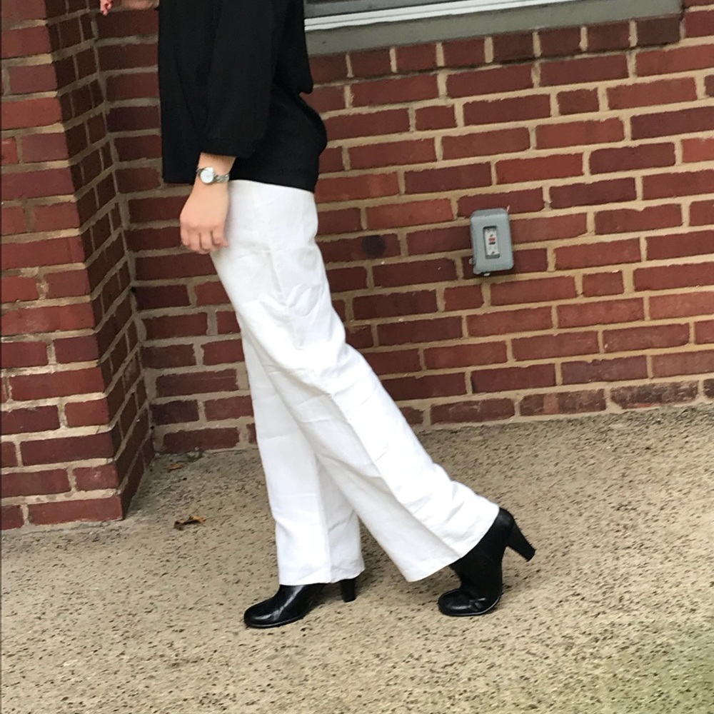 Ann Taylor Loft Wide Leg Linen Pants