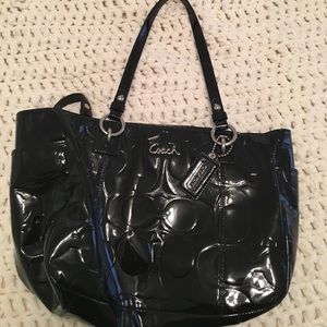 Black Patant Leather Coach Purse