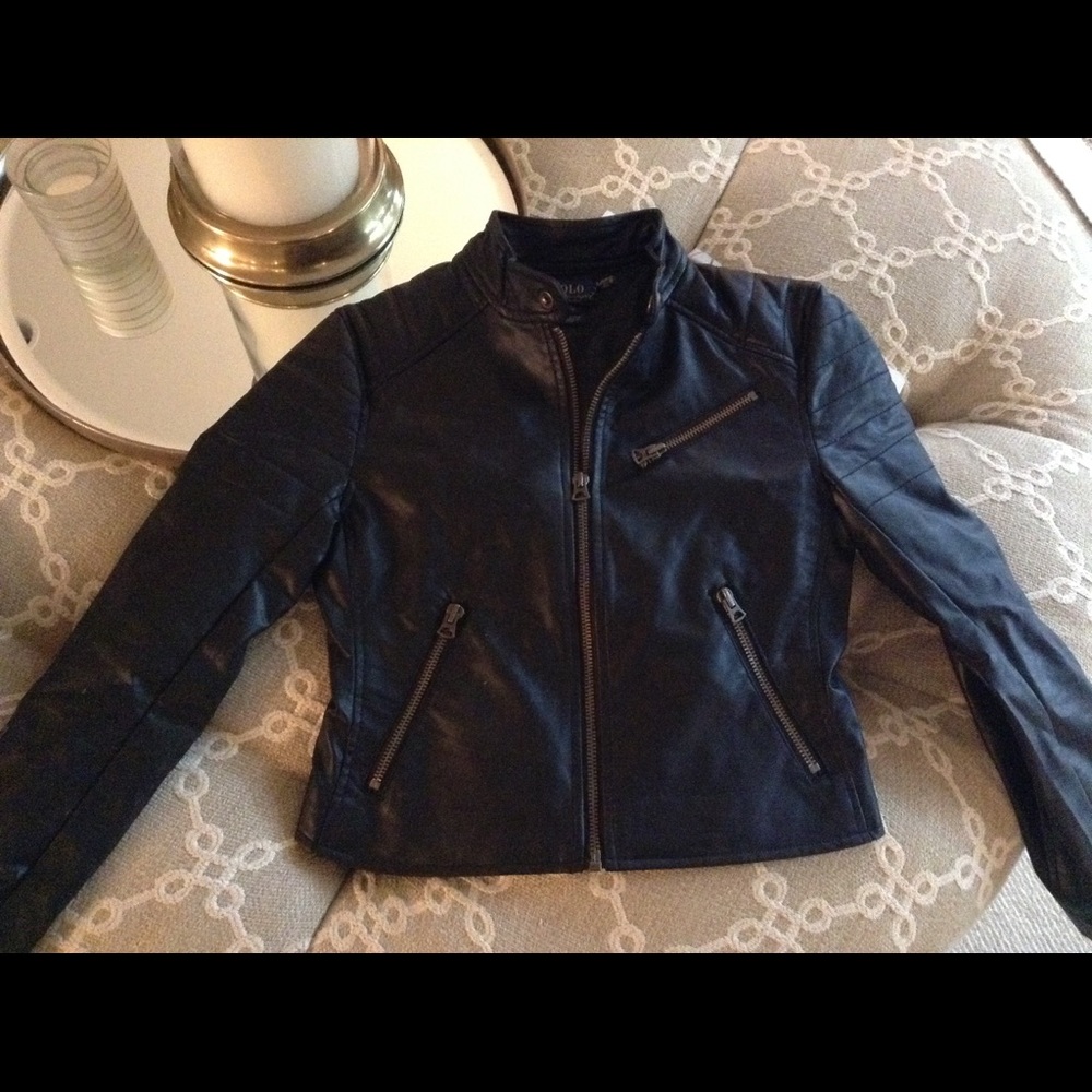 Polo Ralph Lauren Leather Jacket- Girls 8-10