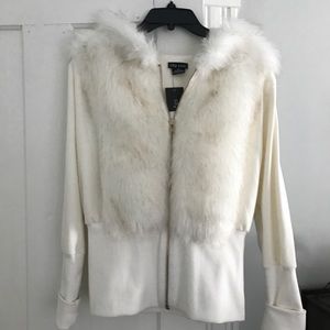 Posh Faux Fur zip-up sweater