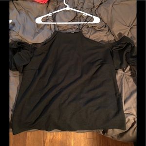 BooHoo Plus Kate Open Shoulder top