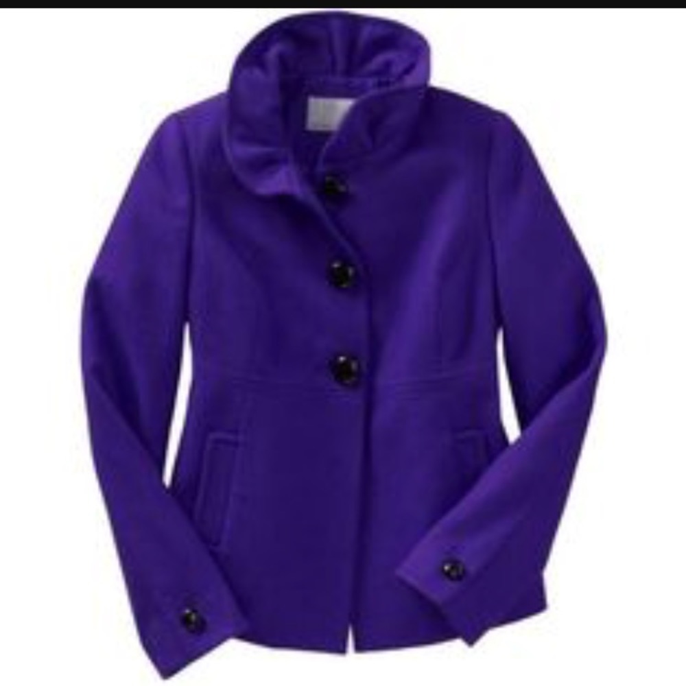 Ruffle-collar wool blend Peacoat from Old Navy