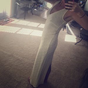 City Triangles Social Dress GOLD/WHITE Long Dress!