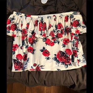 BooHoo Plus Ashleigh off the shoulder top