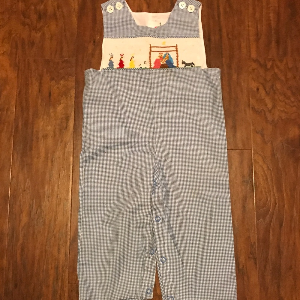 NWOT smocked Christmas Longall
