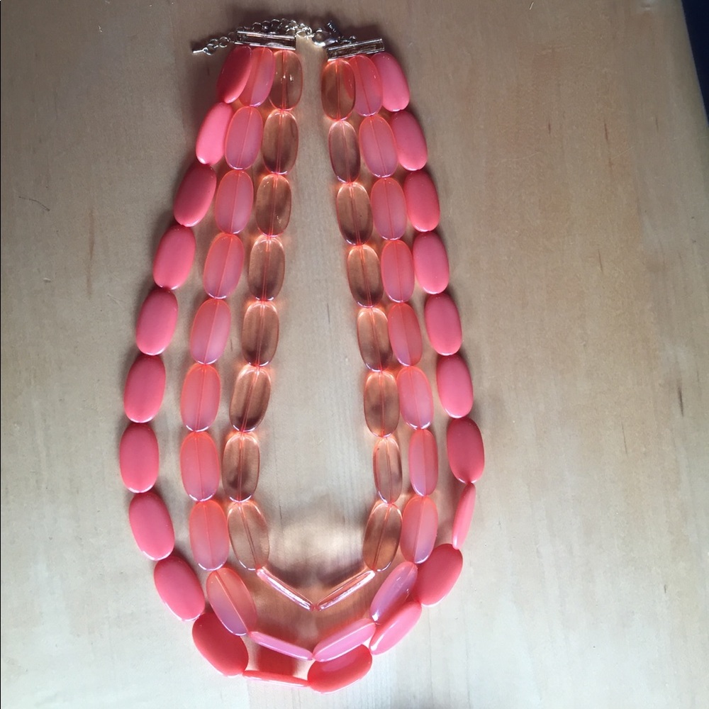 Orange beaded necklace