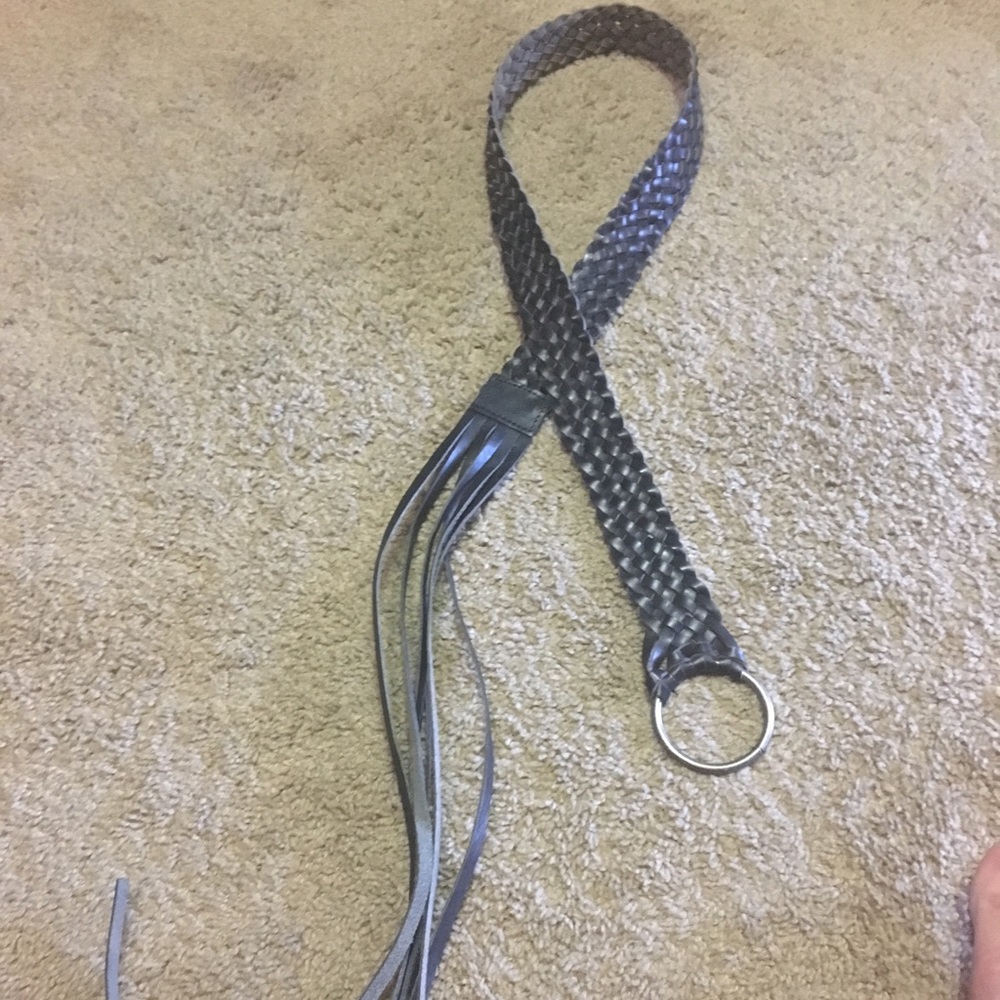 Black fringe belt