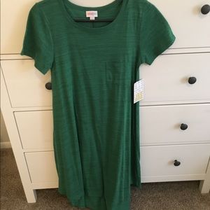 Lularoe xxs carly heathered kelly green BNWT